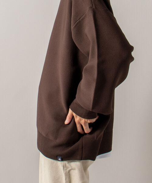 GLOSTER（グロスター）の「【GLOSTER/グロスター】《ニット＋カットソーの2点SET》テックレイヤードプルオーバーニット（ニット/セーター・メンズ・ライトグレー/ブラウン/オリーブ・MEDIUM/LARGE）」の17枚目の写真