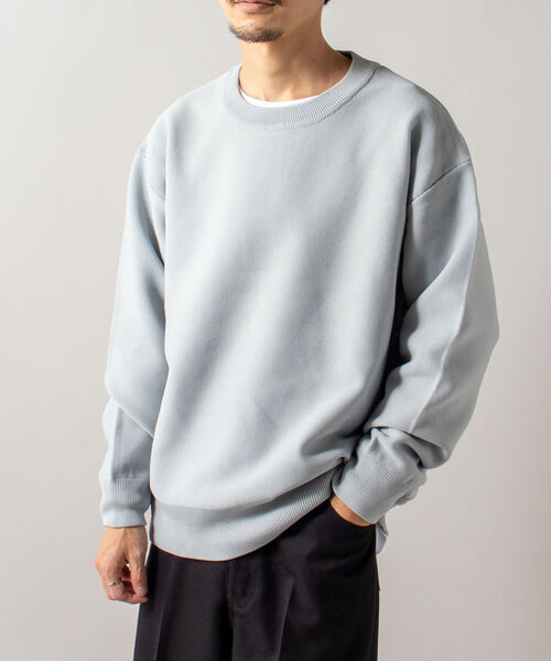 GLOSTER（グロスター）の「【GLOSTER/グロスター】《ニット＋カットソーの2点SET》テックレイヤードプルオーバーニット（ニット/セーター・メンズ・ライトグレー/ブラウン/オリーブ・MEDIUM/LARGE）」の13枚目の写真