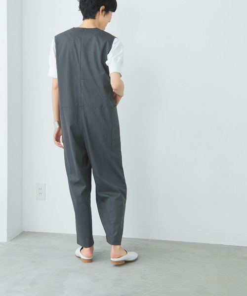 note et silence (ノートエシロンス)の「◇【 AMB100貨 】Honnete ジャンプスーツ(つなぎ/オールインワン・レディース・ブラック/グレー・1)」の6枚目の写真