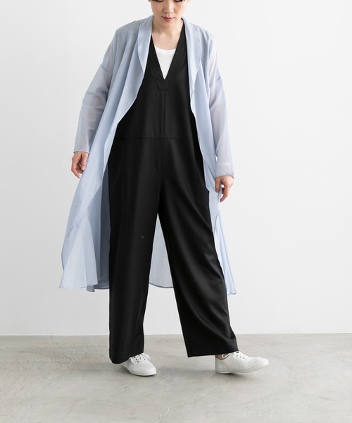 note et silence (ノートエシロンス)の「◇【 AMB100貨 】Honnete ジャンプスーツ(つなぎ/オールインワン・レディース・ブラック/グレー・1)」の18枚目の写真