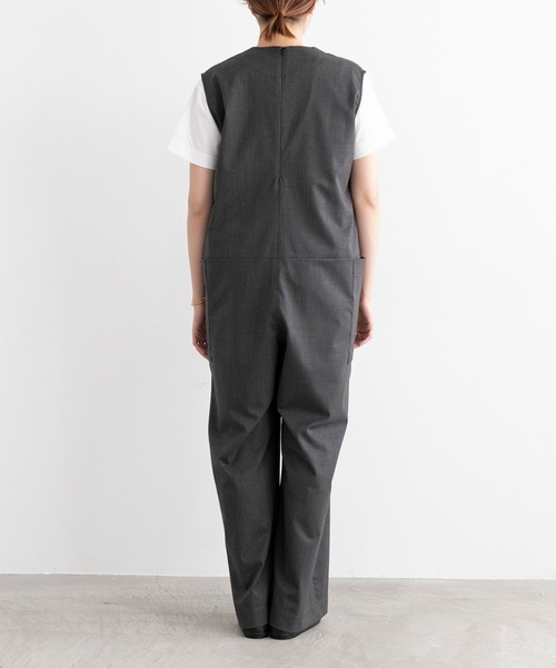 note et silence (ノートエシロンス)の「◇【 AMB100貨 】Honnete ジャンプスーツ(つなぎ/オールインワン・レディース・ブラック/グレー・1)」の11枚目の写真