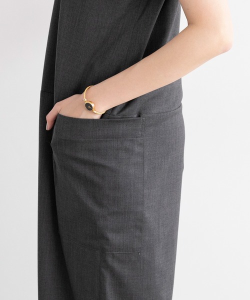 note et silence (ノートエシロンス)の「◇【 AMB100貨 】Honnete ジャンプスーツ(つなぎ/オールインワン・レディース・ブラック/グレー・1)」の7枚目の写真