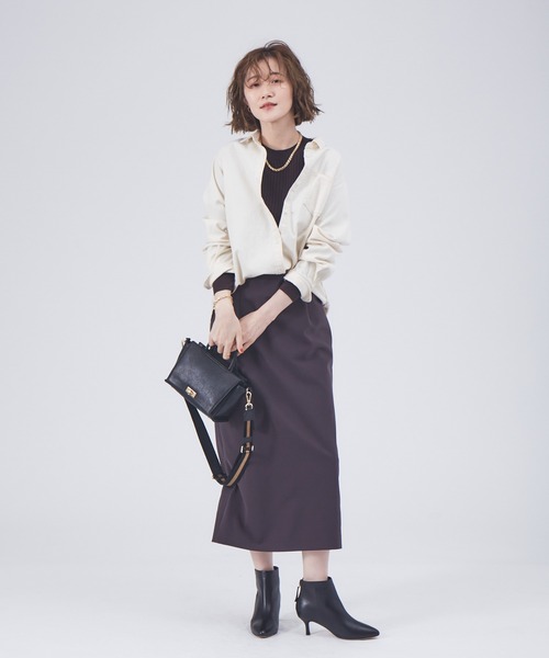 Rouge vif(ルージュヴィフ)の「4WAYストレッチタイトスカート(スカート・レディース・チャコールグレー/ベージュ/モカ・38/36)」の6枚目の写真