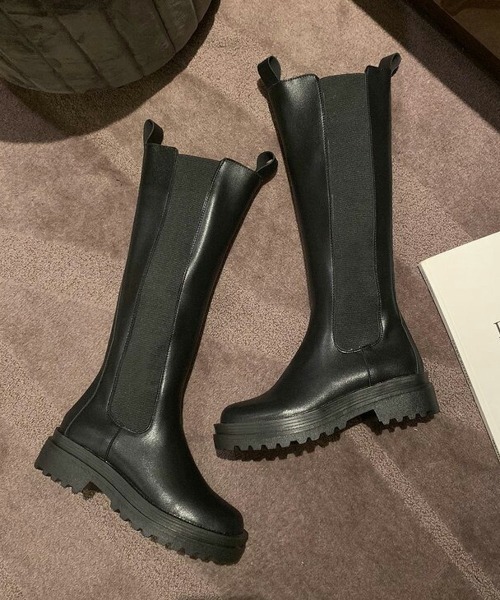 La-gemme（ラジェム）の「サイドゴアロングブーツ（ブーツ・レディース・ブラック・35/36/37/38/39/40）」の7枚目の写真