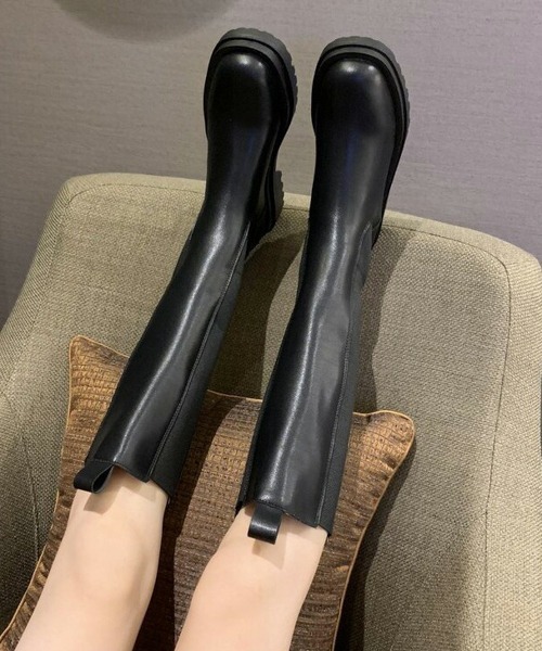 La-gemme（ラジェム）の「サイドゴアロングブーツ（ブーツ・レディース・ブラック・35/36/37/38/39/40）」の4枚目の写真
