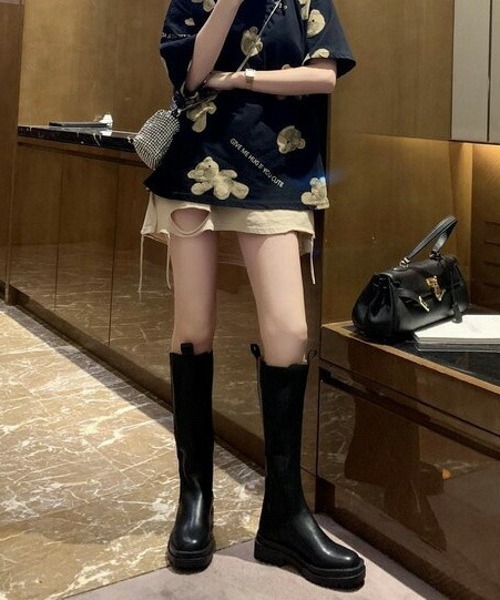 La-gemme（ラジェム）の「サイドゴアロングブーツ（ブーツ・レディース・ブラック・35/36/37/38/39/40）」の6枚目の写真