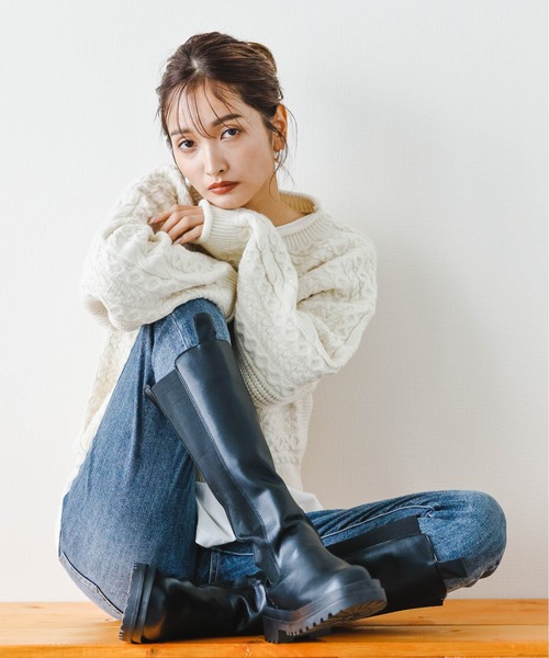 La-gemme（ラジェム）の「サイドゴアロングブーツ（ブーツ・レディース・ブラック・35/36/37/38/39/40）」の20枚目の写真