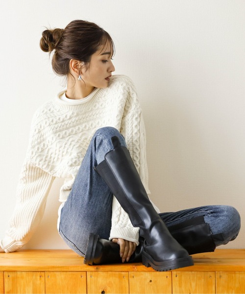 La-gemme（ラジェム）の「サイドゴアロングブーツ（ブーツ・レディース・ブラック・35/36/37/38/39/40）」の21枚目の写真