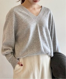 カシミヤVネックプルオーバー
