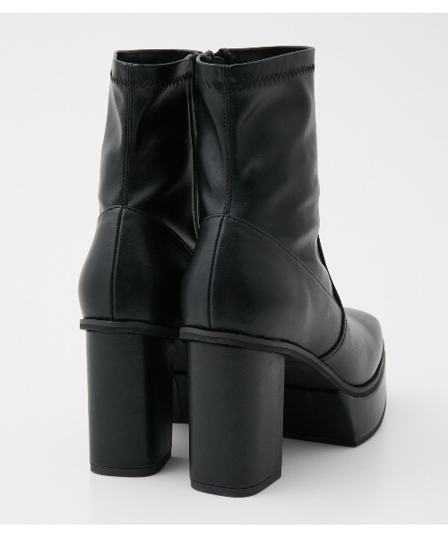 AZUL by moussy（アズールバイマウジー）の「PLATFORM STRETCH BOOTS/プラットフォームストレッチブーツ（ブーツ・レディース・ブラック・SMALL/MEDIUM/LARGE）」の3枚目の写真