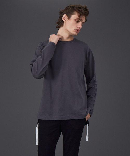 【セール】サイドスリット 長袖Tシャツ（Tシャツ/カットソー）｜5351 POUR LES HOMMES（ゴーサンゴーイチプールオム）