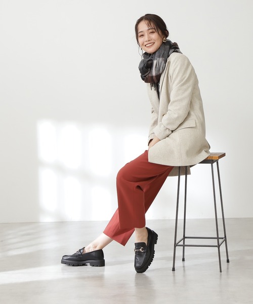 N.（N. Natural Beauty Basic）（エヌエヌナチュラルビューティーベーシック）の「◆ダブルボタンカーブパンツ（その他パンツ・レディース・ブルー/レンガ・MEDIUM）」の8枚目の写真