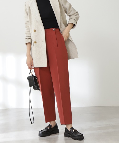 N.（N. Natural Beauty Basic）（エヌエヌナチュラルビューティーベーシック）の「◆ダブルボタンカーブパンツ（その他パンツ・レディース・ブルー/レンガ・MEDIUM）」の10枚目の写真