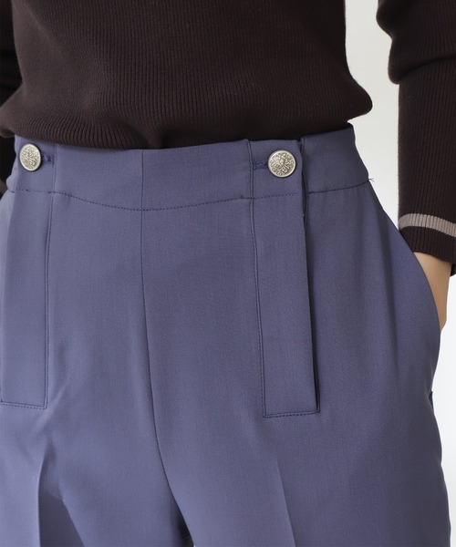 N.（N. Natural Beauty Basic）（エヌエヌナチュラルビューティーベーシック）の「◆ダブルボタンカーブパンツ（その他パンツ・レディース・ブルー/レンガ・MEDIUM）」の12枚目の写真