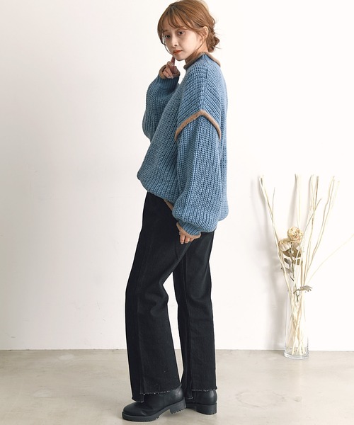 Dita(ディータ)の「21AW ノンウォッシュリサイクルデニム ハイウエストパンツ(デニムパンツ・レディース・ネイビー/ブルー/ブラック・M/L)」の5枚目の写真