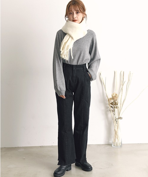 Dita(ディータ)の「21AW ノンウォッシュリサイクルデニム ハイウエストパンツ(デニムパンツ・レディース・ネイビー/ブルー/ブラック・M/L)」の4枚目の写真