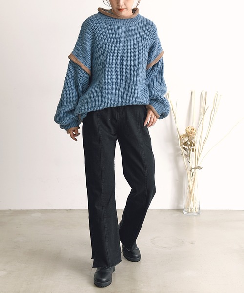 Dita(ディータ)の「21AW ノンウォッシュリサイクルデニム ハイウエストパンツ(デニムパンツ・レディース・ネイビー/ブルー/ブラック・M/L)」の6枚目の写真