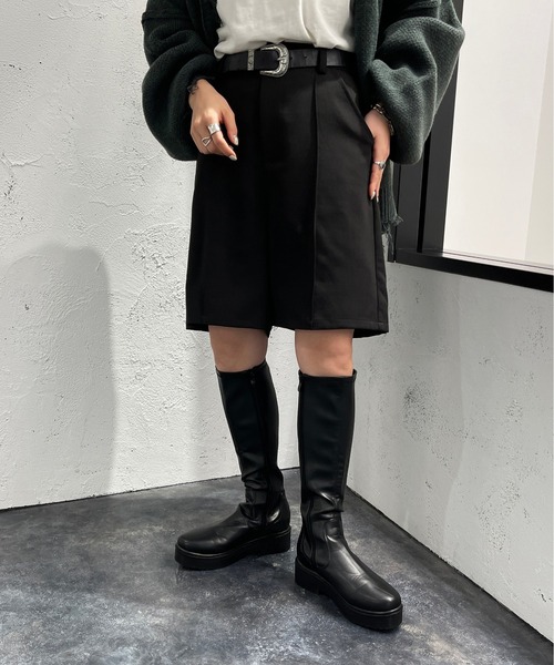 apres jour mignon（アプレジュールミニョン）の「ハーフパンツ【ZOZOTOWN限定アイテム】（その他パンツ・レディース・グリーン/ブラック・X-LARGE/フリー）」の3枚目の写真