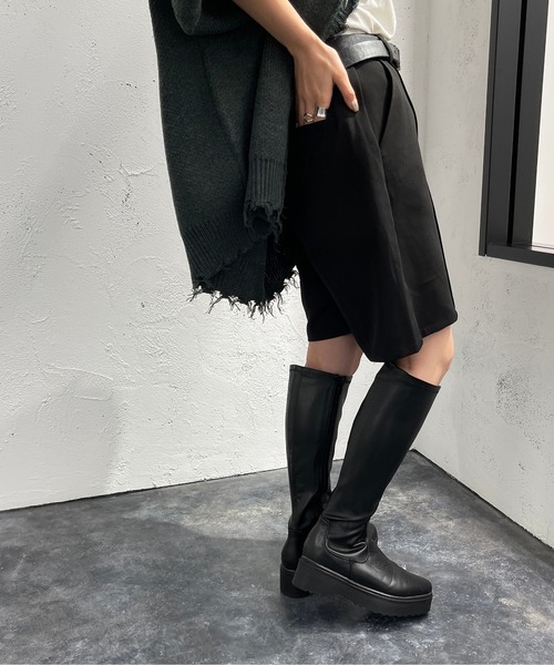 apres jour mignon（アプレジュールミニョン）の「ハーフパンツ【ZOZOTOWN限定アイテム】（その他パンツ・レディース・グリーン/ブラック・X-LARGE/フリー）」の6枚目の写真