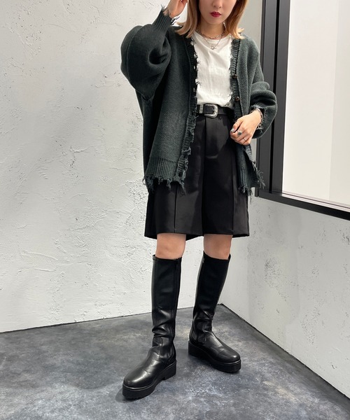 apres jour mignon（アプレジュールミニョン）の「ハーフパンツ【ZOZOTOWN限定アイテム】（その他パンツ・レディース・グリーン/ブラック・X-LARGE/フリー）」の7枚目の写真