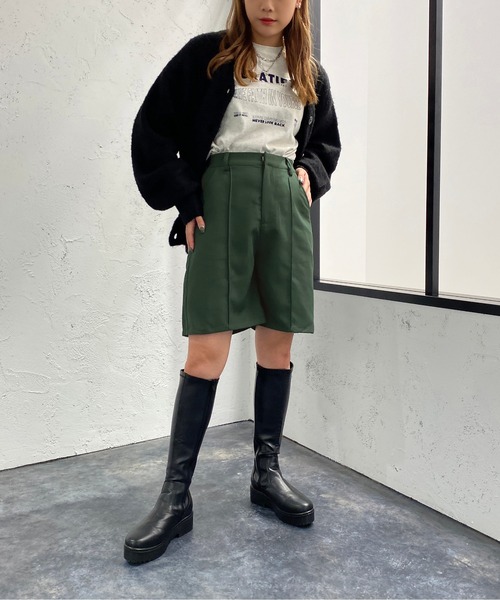 apres jour mignon（アプレジュールミニョン）の「ハーフパンツ【ZOZOTOWN限定アイテム】（その他パンツ・レディース・グリーン/ブラック・X-LARGE/フリー）」の19枚目の写真