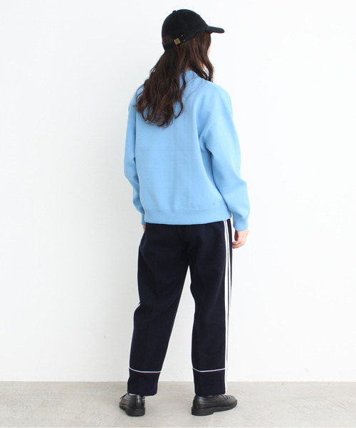 Dot＆Stripes CHILD WOMAN（ドットアンドストライプス　チャイルドウーマン）の「ecopet ニットブルゾン（ブルゾン・レディース・ベージュ/ネイビー/カーキ/サックスブルー・1）」の13枚目の写真