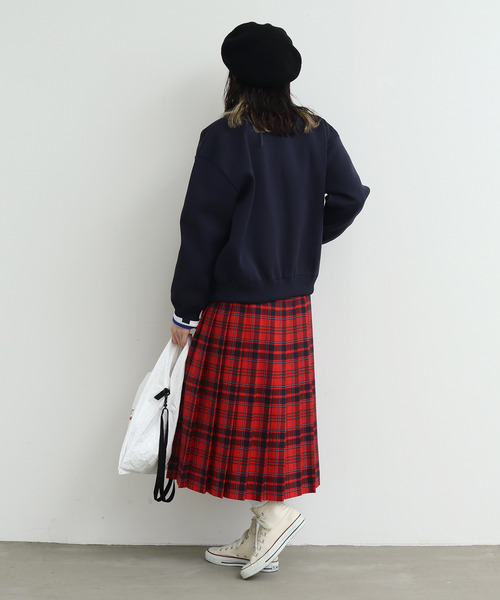 Dot＆Stripes CHILD WOMAN（ドットアンドストライプス　チャイルドウーマン）の「ecopet ニットブルゾン（ブルゾン・レディース・ベージュ/ネイビー/カーキ/サックスブルー・1）」の21枚目の写真