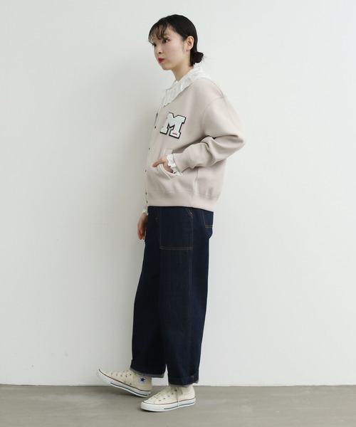 Dot＆Stripes CHILD WOMAN（ドットアンドストライプス　チャイルドウーマン）の「ecopet ニットブルゾン（ブルゾン・レディース・ベージュ/ネイビー/カーキ/サックスブルー・1）」の15枚目の写真