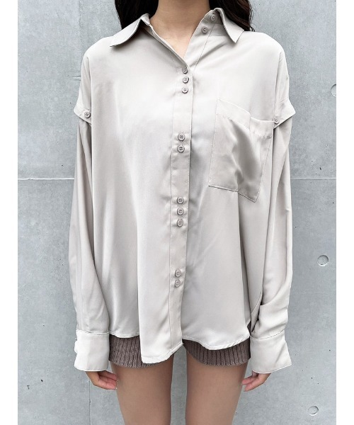 ENVYM(アンビー)の「ショルダーカッティングSH(Tシャツ/カットソー・レディース・ホワイト/ブラック/ベージュ・FREE)」の13枚目の写真