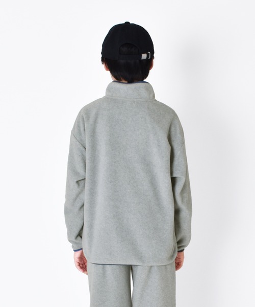 GLAZOS（グラソス）の「【セットアイテム】フリース・ハーフジップトレーナー＋イージーパンツ（スウェット・キッズ・ブラック/ネイビー/グレー・130cm/140cm/150cm/160cm/170cm）」の13枚目の写真