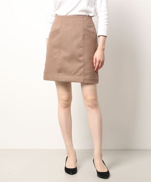 STYLEBLOCK（スタイルブロック）の「パネルミニスカート（スカート・レディース・ブラック/ライトベージュ/モカ・M）」の3枚目の写真