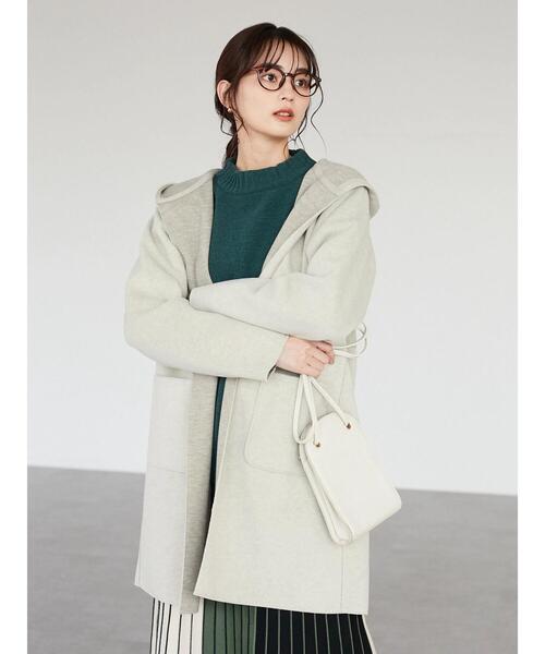 CRAFT STANDARD BOUTIQUE(クラフトスタンダードブティック)の「圧縮起毛ロングコート *◆(ノーカラーコート・レディース・ブラウン/グリーン/イエロー/ナチュラル・FREE)」の16枚目の写真