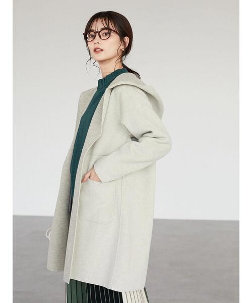 CRAFT STANDARD BOUTIQUE(クラフトスタンダードブティック)の「圧縮起毛ロングコート *◆(ノーカラーコート・レディース・ブラウン/グリーン/イエロー/ナチュラル・FREE)」の17枚目の写真