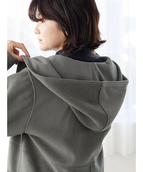 CRAFT STANDARD BOUTIQUE(クラフトスタンダードブティック)の「圧縮起毛ロングコート *◆(ノーカラーコート・レディース・ブラウン/グリーン/イエロー/ナチュラル・FREE)」の22枚目の写真