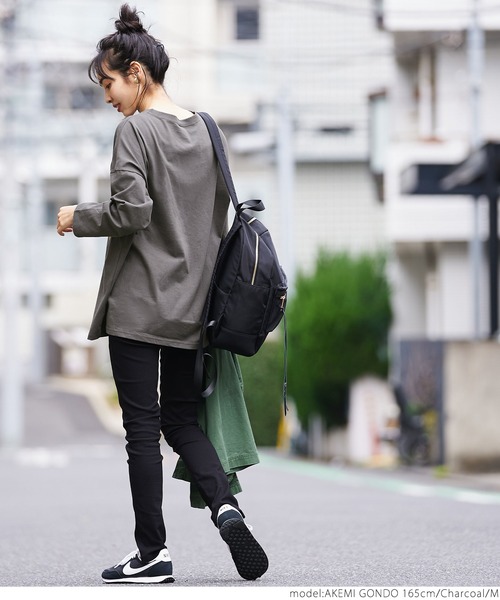 coca（coca）（コカ）の「ビッグシルエットプリントロンTee（Tシャツ/カットソー・レディース・ホワイト/チャコールグレー/グレー・M/L）」の18枚目の写真