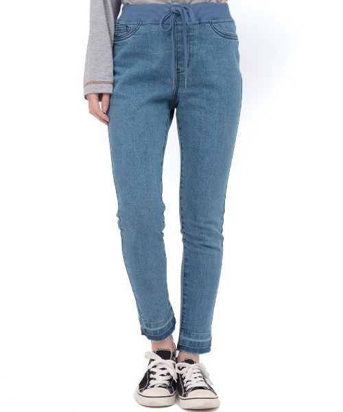 チチカカ(チチカカ)の「リブスキニーパンツ(デニムパンツ・レディース・ライトブルー/ベージュ/ブルー・SMALL/MEDIUM/LARGE)」の8枚目の写真