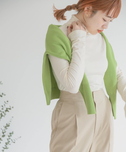 ITEMS URBANRESEARCH（アイテムズ アーバンリサーチ）の「タートルネックカットソー（Tシャツ/カットソー・レディース・カーキ/ブラック/アイボリー・FREE）」の8枚目の写真