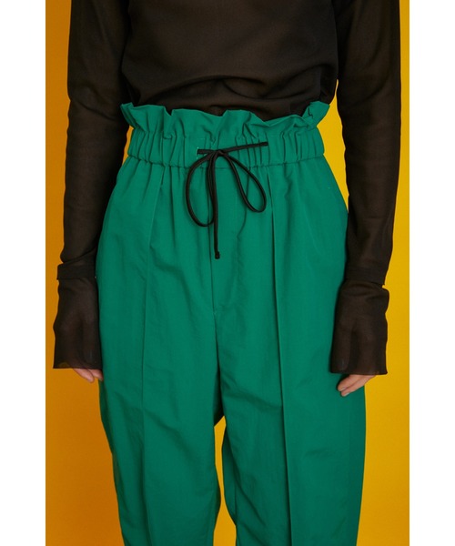 HeRIN.CYE(ヘリンドットサイ)の「Georgette easy pants(スラックス・レディース・ブラック/グリーン・FREE)」の12枚目の写真