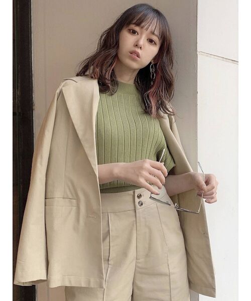 dazzlin(ダズリン)の「ハイウエストハーフパンツ(その他パンツ・レディース・その他1/ベージュ・SMALL/MEDIUM)」の14枚目の写真