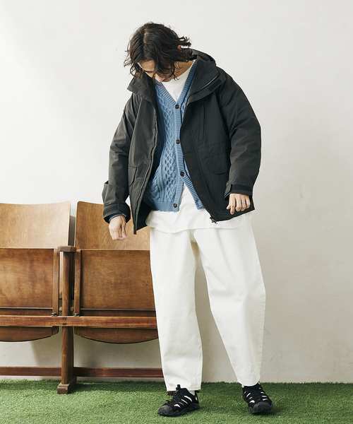 JOURNAL STANDARD relume（ジャーナルスタンダード　レリューム）の「【カーディガン+カットソーの2点SET】リサイクルポリ ケーブルカーディガン（カーディガン/ボレロ・メンズ・ホワイト/ベージュ/ブラック/ネイビー/グレー/キャメル/ブルー/ピンク/グリーン・LARGE/MEDIUM）」の19枚目の写真