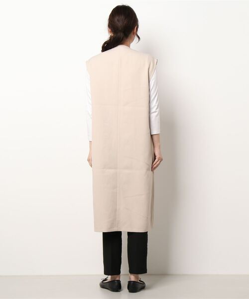 reca（レカ）の「ロングベスト（ベスト・レディース・ブラック/ライトベージュ・M）」の5枚目の写真