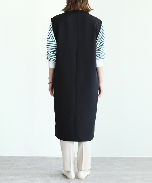 reca（レカ）の「ロングベスト（ベスト・レディース・ブラック/ライトベージュ・M）」の19枚目の写真