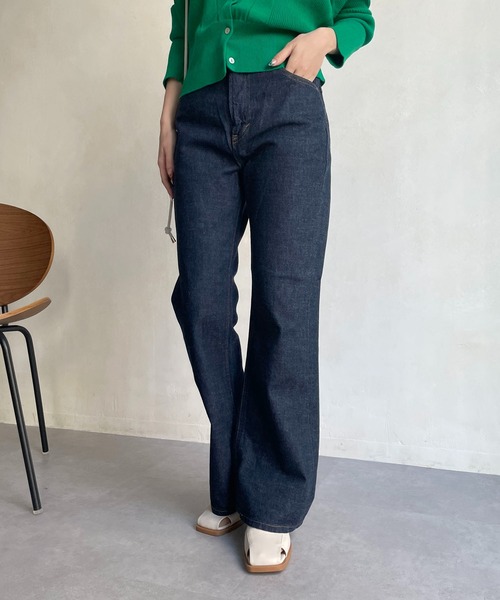 Lee（リー）の「【Lee/リー】フレアデニム（デニムパンツ・レディース・ネイビー・XS/S）」の2枚目の写真