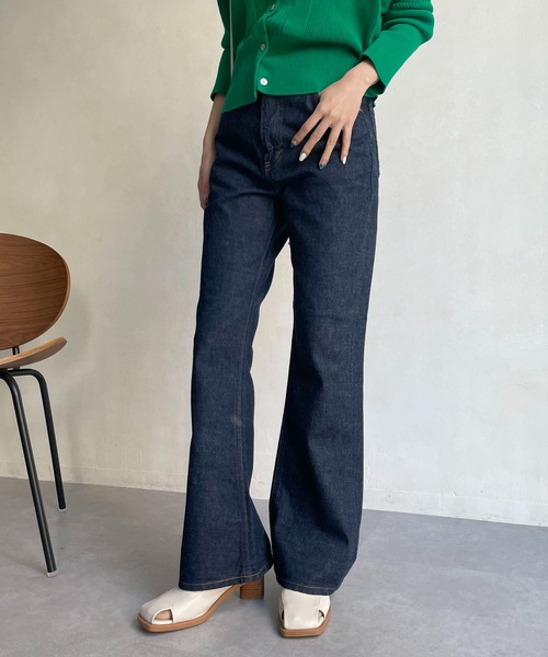 Lee（リー）の「【Lee/リー】フレアデニム（デニムパンツ・レディース・ネイビー・XS/S）」の3枚目の写真