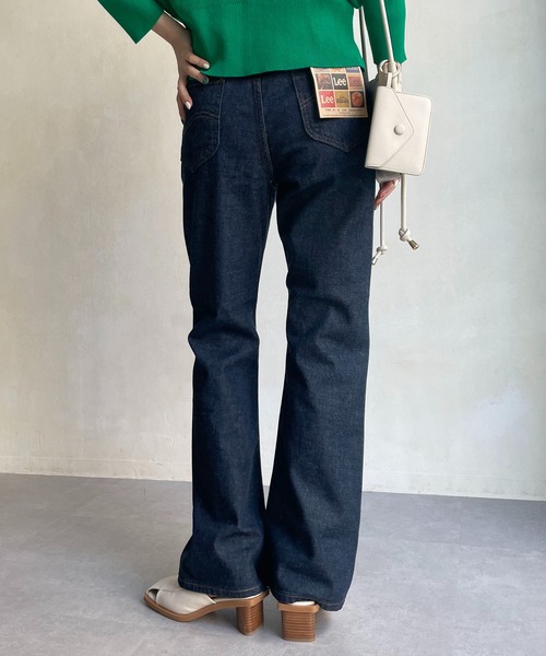 Lee（リー）の「【Lee/リー】フレアデニム（デニムパンツ・レディース・ネイビー・XS/S）」の4枚目の写真