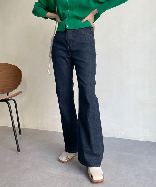 Lee（リー）の「【Lee/リー】フレアデニム（デニムパンツ・レディース・ネイビー・XS/S）」の5枚目の写真