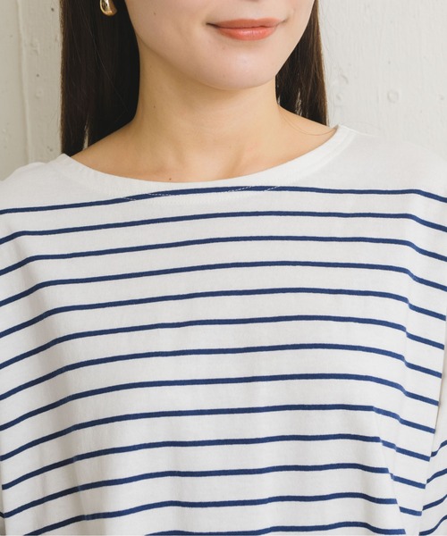RETRO GIRL(レトロガール)の「パネルボーダーTee(Tシャツ/カットソー・レディース・オレンジ/ブルー/ホワイト系その他/グリーン・FREE)」の14枚目の写真