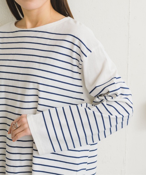 RETRO GIRL(レトロガール)の「パネルボーダーTee(Tシャツ/カットソー・レディース・オレンジ/ブルー/ホワイト系その他/グリーン・FREE)」の15枚目の写真