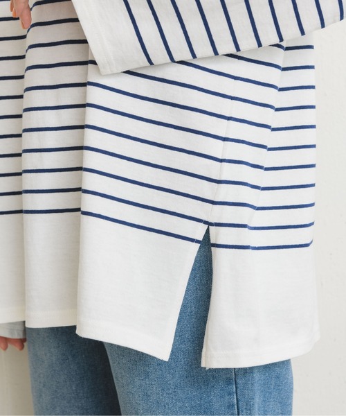 RETRO GIRL(レトロガール)の「パネルボーダーTee(Tシャツ/カットソー・レディース・オレンジ/ブルー/ホワイト系その他/グリーン・FREE)」の16枚目の写真