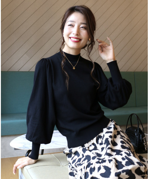 Ehre style(エーレスタイル)の「タートルの進化系女っぽニット(ニット/セーター・レディース・ベージュ/グレー/ブラック/ブルー系その他・FREE/SMALL)」の8枚目の写真